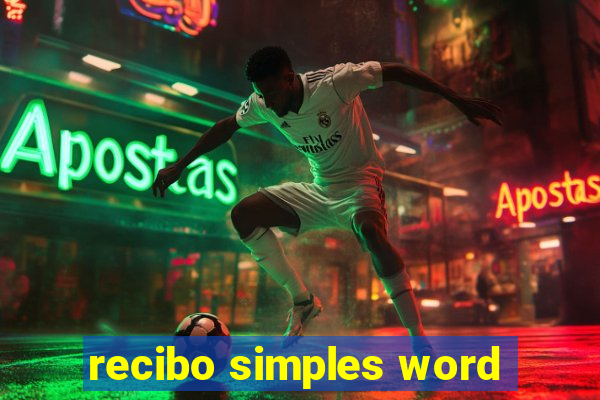 recibo simples word